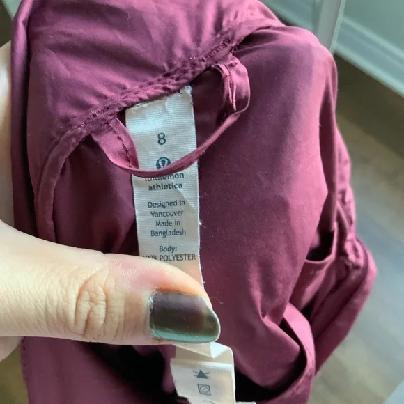LULULEMON Miss Misty Pullover Windbreaker Jacket Rust Berry Women’s Size 8 Reg - Picture 11 of 13